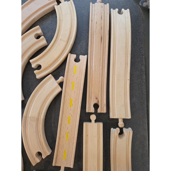 Wooden Railway Train Track Mixed Lot Of 20 Thomas  Friends Wooden Railway Compat - Picture 5 of 6